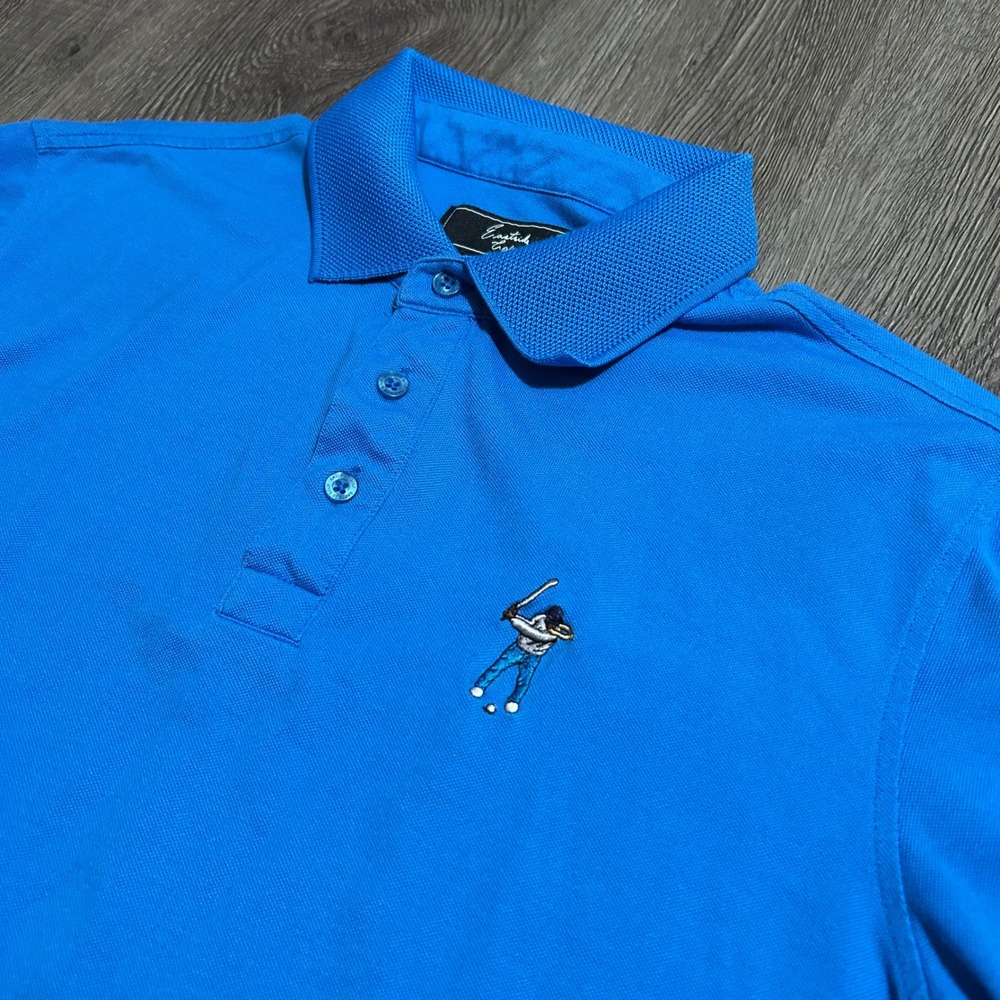 Eastside Golf Polo Shirt Medium Blue Short Sleeve Embroidered Logo Performance